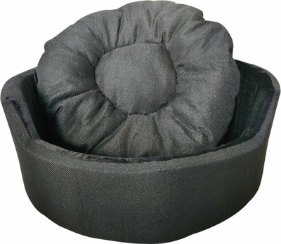 

Hiputee Premium Dual Soft Jute & Velvet Fabric Dog/Cat (Small) S Pet Bed(Black)