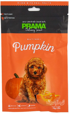 

Prama Fresh Exotic Flavored Buttery Pumpkin Chicken Dog Treat(70 g, Pack of 8)