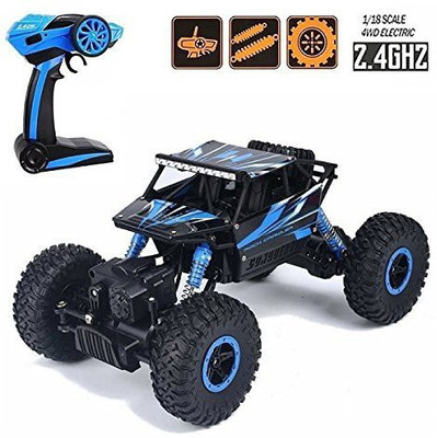 

RUDRA INTERNATIONAL Rock Crawler Rechargeable RC 4WD Rally Car 1:18 Scale 2.4GHz(Multicolor)