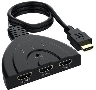 

CASADOMANI 3 Port High Speed HDMI Switch HUB with 50 CM pigtail cable: Supports 1080p 3D up to 2,5Gbps 3 Port HDMI Switcher, 3 Input 1 Output HDMI Switcher Supports 4K, Full HD1080p, 3D,For HDTV,PC,Projector,PS3,Xbox,STB,Blu-ray DVD Players,4k TV Media St