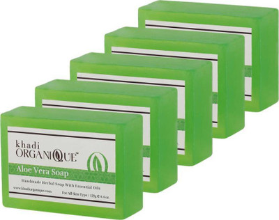 

khadi organique Aloevera Soap (625 g, Pack of 5)(625 g, Pack of 5)