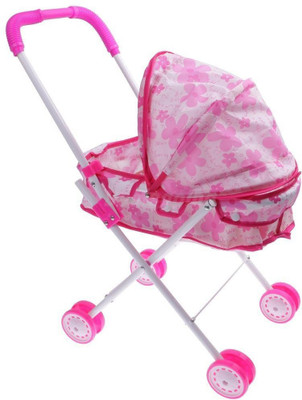 

Emob Fully Assembled Pretend Play Carrier Stroller Toy with Baby Doll for Kids Stroller(No Recline position, Multicolor)
