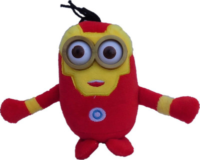 

Aarika Soft toy cute 3d eyes Minion (Ironman) - 10 cm(Multicolor)