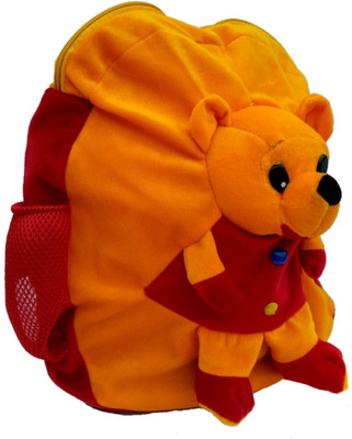 

customer delight Small Bag with with mouse character soft toy | soft toys bag for kids girls - 15 inch(Yellow and Red)