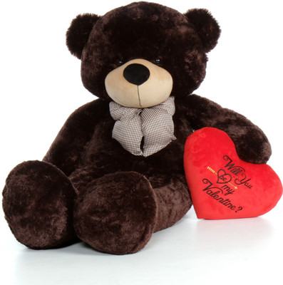 

TeddyWala Teddy Bear 4 feet (122 cm) Coffee Soft & Cuddly for Your Long Distance Love/Sister/Brother/Family - 122 cm(Coffee)