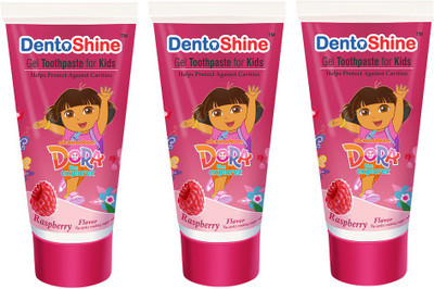 

Dentoshine Gel Toothpaste for Kids - Raspberry (Pack of 3) - 80g each Toothpaste(80 g, Pack of 3)