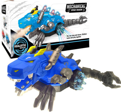 

Decor Express Fire Spraying Dragon Robot Toy with LED Light and Sound Toy for Kids(Multicolor)