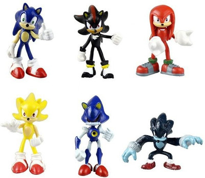 

Toy Mela Set of 6 2018 New Sonic, Khuckles, Shadow, Metal Sonic Hedgehog and Freinds(Multicolor)