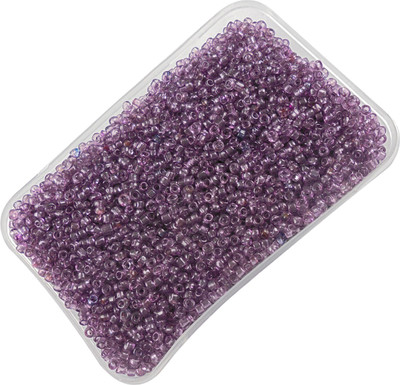 ESTORE 8/0 3 mm 200 gm purple transparent Color Glass Seed Beads for Jewellery Making kit Art and Crafts Materials for Embroidery Materials DIY kit