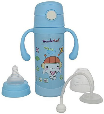 

WonderKart 240 ML Multifunctional Thermal Insulation Stainless Steel Baby Feeding Bottle with Sipper - Blue - 240 ml(Blue)