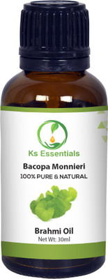Ks Essentials 100% Pure Brahmi Oil (Bacopa monnieri) Pure and Natural Therapeutic Grade(30 ml)