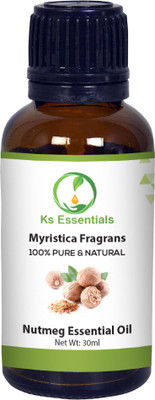 

Ks Essentials 100% Pure Nutmeg Essential Oil (Myristica fragrans) Natural Therapeutic Grade(30 ml)