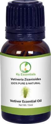 

Ks Essentials 100% Pure Vetiver Essential Oil Natural & Undiluted For Skin care & Hair(15 ml)