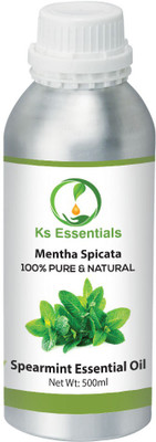 

Ks Essentials 100% Pure Spearmint Essential Oil Natural & Therapeutic Grade For Skin care & Hair(500 ml)
