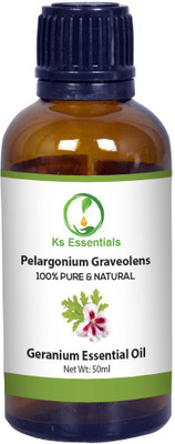 

Ks Essentials 100% Pure Geranium Essential Oil 10ml (Pelargonium graveolens) 100% Natural Therapeutic Grade(50 ml)