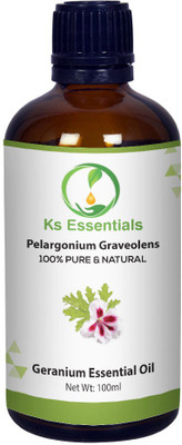 

Ks Essentials 100% Pure Geranium Essential Oil 10ml (Pelargonium graveolens) 100% Natural Therapeutic Grade(100 ml)