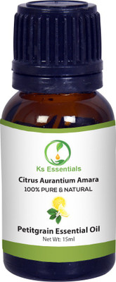 

Ks Essentials 100% Pure Petitgrain Essential Oil (Citrus aurantium amara) Natural Therapeutic Grade(15 ml)