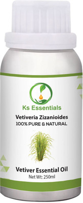 

Ks Essentials 100% Pure Vetiver Essential Oil Natural & Undiluted For Skin care & Hair(250 ml)