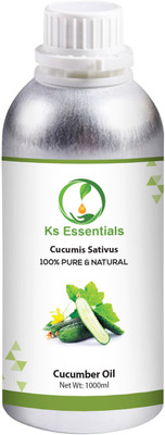 

Ks Essentials 100% Pure Cucumber Oil (Cucumis sativus) Natural Therapeutic Grade(1000 ml)