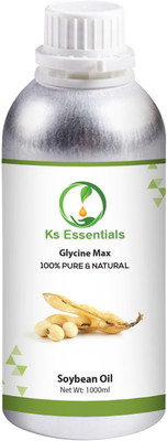 

Ks Essentials 100% Pure Soybean Oil (Glycine max) Natural Therapeutic Grade(1000 ml)