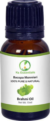 Ks Essentials 100% Pure Brahmi Oil (Bacopa monnieri) Pure and Natural Therapeutic Grade(15 ml)
