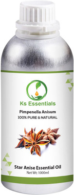 

Ks Essentials 100% Pure Star Anise Essential oil (Pimpenella anisum) Natural Therapeutic Grade(1000 ml)