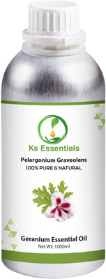 

Ks Essentials 100% Pure Geranium Essential Oil 10ml (Pelargonium graveolens) 100% Natural Therapeutic Grade(1000 ml)