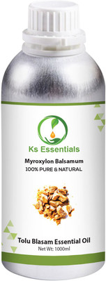 

Ks Essentials 100% Pure Tolu Balsam Essential Oil (Myroxylon balsamum) Natural Therapeutic Grade Steam Distilled(1000 ml)