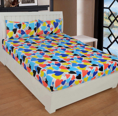 

Astra 180 TC Cotton Double Printed Bedsheet(Pack of 1, Blue)