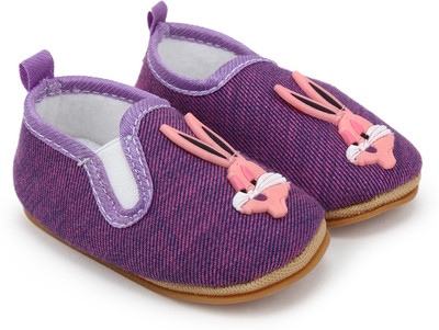 

Superminis Baby Boys Rabbit Style Thick Base Booties/ Shoes Booties(Toe to Heel Length - 12 cm Purple)