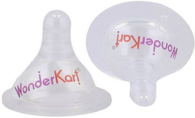 

WonderKart Silicon Nipple Pack Of 2 Piece - White Medium Flow Nipple(Pack of 1 Nipple)