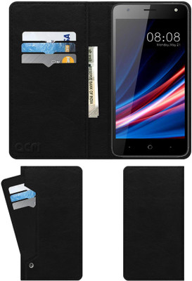 ACM Flip Cover for Micromax Spark Go(Black, Cases with Holder)