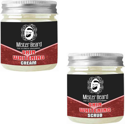 

Mister Beard Skin Whitening Cream 100gm WITH Skin Whitening Scrub 100g(Set of 2)