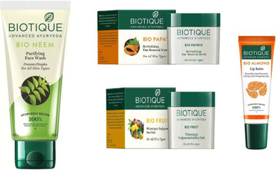 BIOTIQUE BIO ANTI TAN KIT ,LIP BALM(Set of 4)