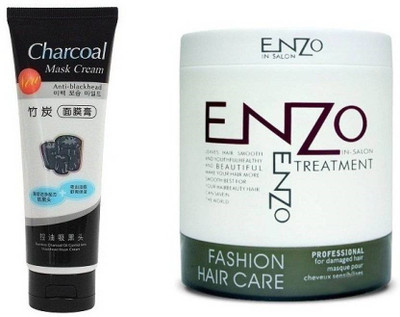 

charcoal Mask And FOR HAIR TREATMENT 1 KG (Set of 2)(Set of 2)