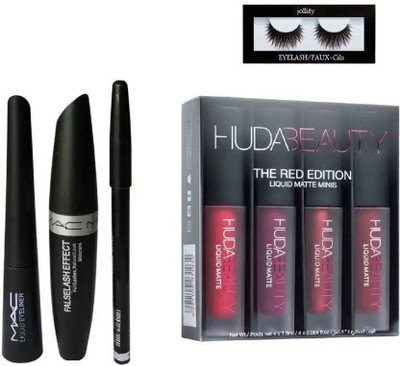 

jollity Eyelash And Beauty Red Edition And MAC 3 in 1 Kajal & Eyeliner & Mascara(Set of 3)