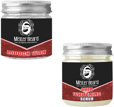 

Mister Beard Mooch Wax 100gm WITH Skin Whitening Scrub 100g(Set of 2)