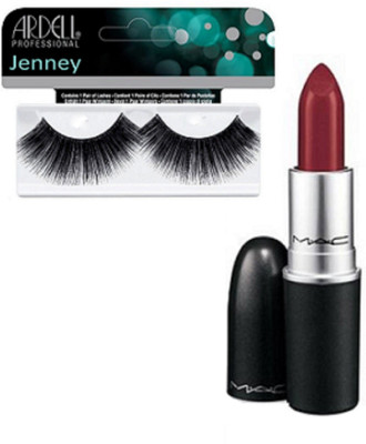 

jenney Eyelashes, Mac Matte Finish Long Lasting Lipstick(Set of 2)