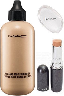 

exclusive silicon puff & face and body foundation Mac, stick concealer(Set of 3)