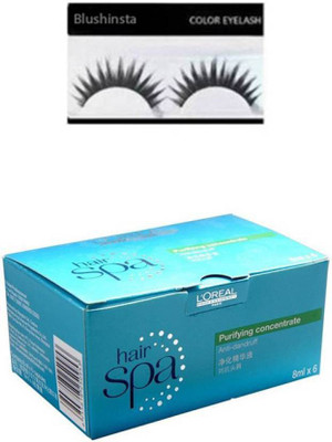 

blushinsta combo set of hair spa purifying concentrate eyelashes (Set of 2)(Set of 2)