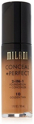 

Milani Conceal + Perfect 2-in-1 Foundation Concealer, Golden Tan, 1.0 Fluid Ounce Concealer(Golden Tan)