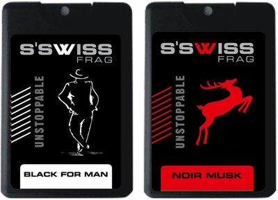 

S'SWISS black for man and noir musk Combo Pack - 40 ml Pocket Perfume - For Men & Women(40 ml, Pack of 2)