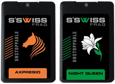 

S'SWISS axpresio and night queen combo Pack - 40 ml Pocket Perfume - For Men & Women(40 ml, Pack of 2)