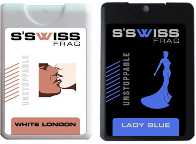

S'SWISS white london and lady blue Combo Pack - 40 ml Pocket Perfume - For Men & Women(40 ml, Pack of 2)