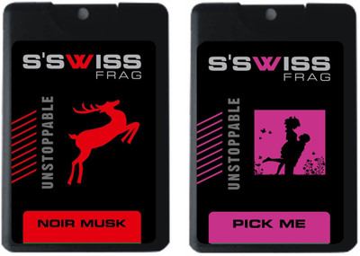 

S'SWISS noir musk and pick me Combo Pack - 40 ml Pocket Perfume - For Men & Women(40 ml, Pack of 2)