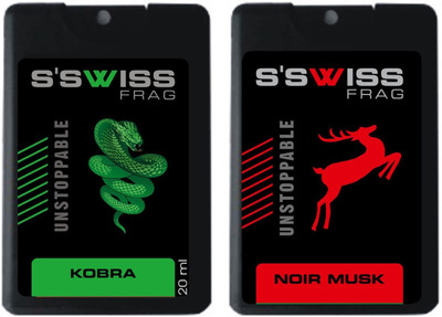 

S'SWISS kobra and noir musk combo Pack - 40 ml Pocket Perfume - For Men & Women(40 ml, Pack of 2)