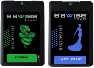 

S'SWISS kobra and lady blue Combo Pack - 40 ml Pocket Perfume - For Men & Women(40 ml, Pack of 2)