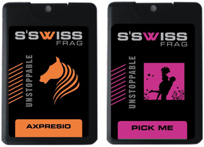 

S'SWISS axpresio and pick me combo Pack - 40 ml Pocket Perfume - For Men & Women(40 ml, Pack of 2)