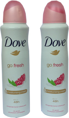 

Dove Pomegranate Pack of 2 Body Spray - For Women(300 ml, Pack of 2)