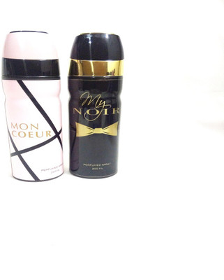 

ARQUS MON COEUR AND MY NOIR Perfume Body Spray - For Men & Women(400 ml, Pack of 2)